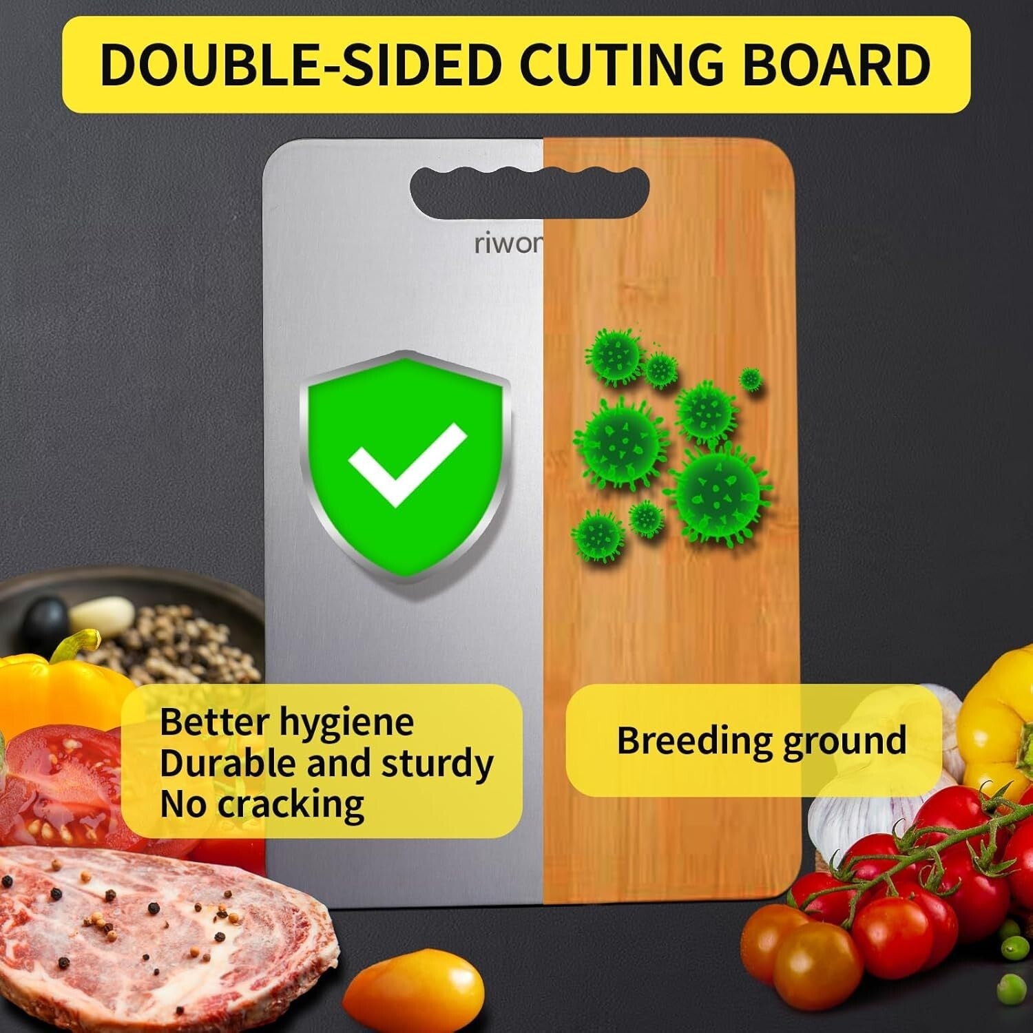 Durable Titanium Chopping Board - Lightweight & Odorless for Kitchen and Camping