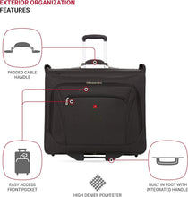 Load image into Gallery viewer, Carry-On Grey Heather Rolling Garment Bag with Hanging Feature for Travel