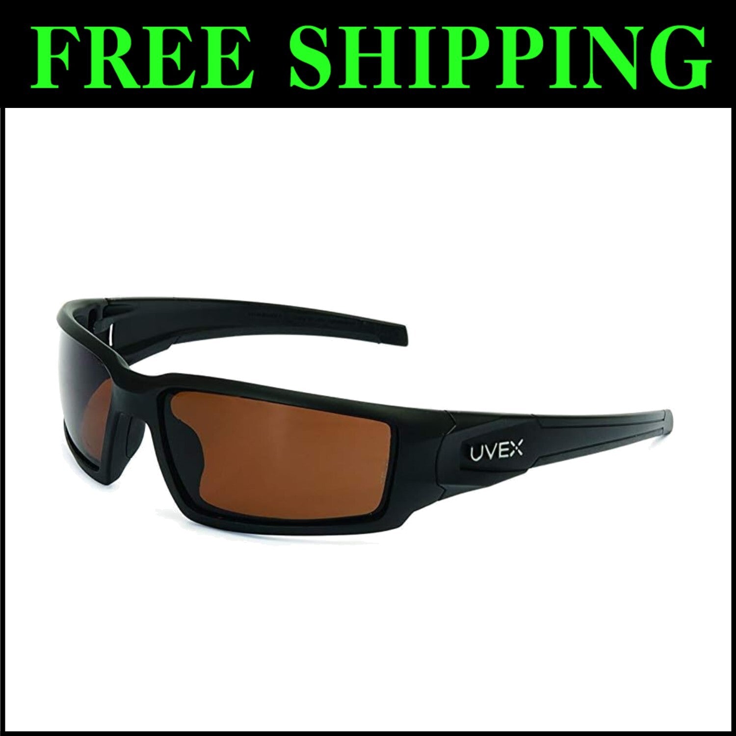 Lightweight Honeywell Hypershock Safety Glasses with Espresso Polarized Lens