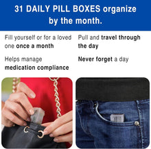 Load image into Gallery viewer, FSA HSA Eligible 31-Day Monthly Pill Organizer with 4 Times a Day Compartments