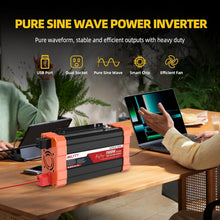 Load image into Gallery viewer, Dual AC Socket 1500W Inverter for RVs, Trucks, and Outdoor Camping Needs