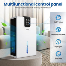 Load image into Gallery viewer, 98 OZ Portable Dehumidifier for 1000 sq.ft Home - 7 LED Colors &amp; Quiet Operation