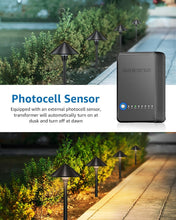 Load image into Gallery viewer, 60W Low Voltage Landscape Transformer with Timer &amp; Weatherproof Photocell Sensor