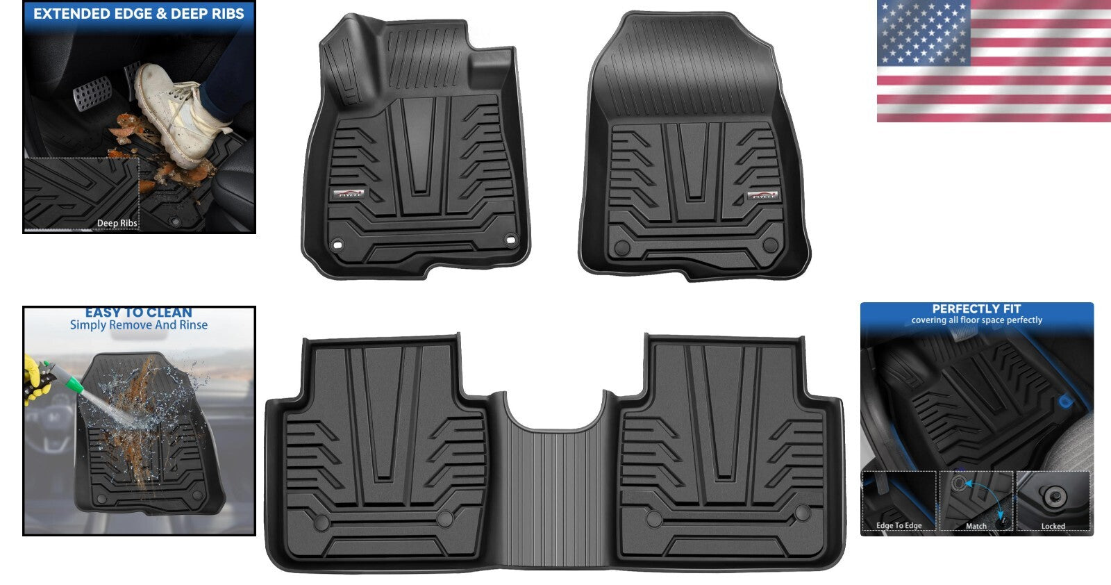 Eco-Friendly TPE Floor Liners for 2017-2022 CR-V: Ultimate Protection & Comfort