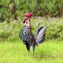 Load image into Gallery viewer, Charming Metal Rooster Statue - Versatile Sculpture for Indoor and Outdoor Use