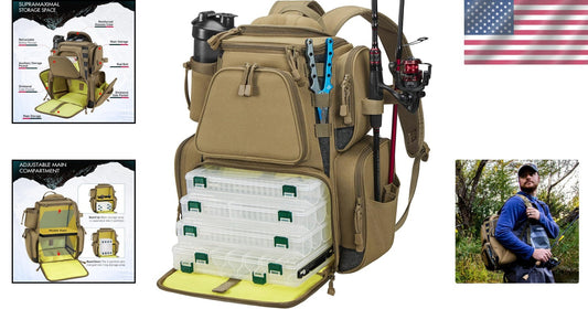 Fashionable Fishing Tackle Bag with SBS Zippers & Ergonomic Design for Comfort