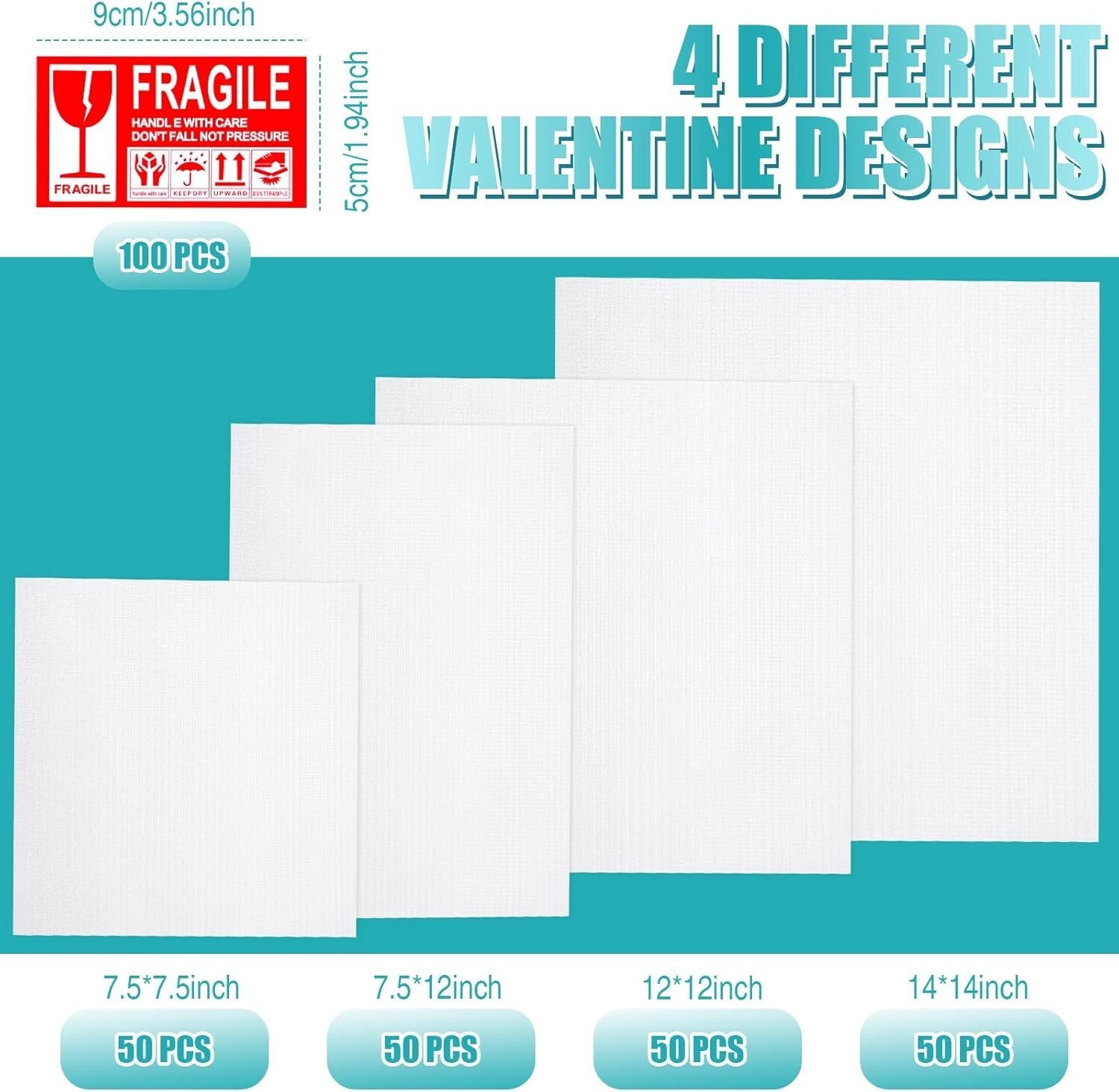 200 Pack Cushion Foam Pouches in 4 Sizes - Essential for Fragile Item Protection