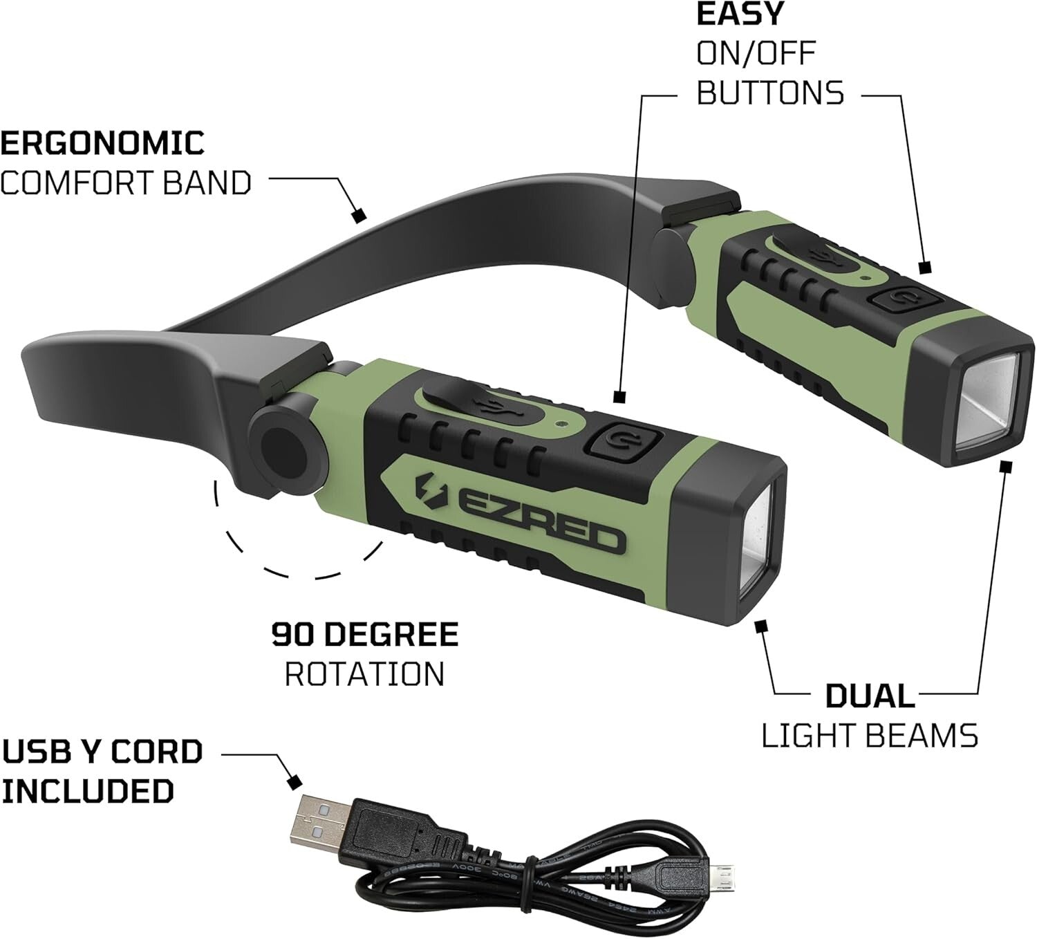300 Lumens Water-Resistant Neck Light with Articulating Beams - Comfortable Wear