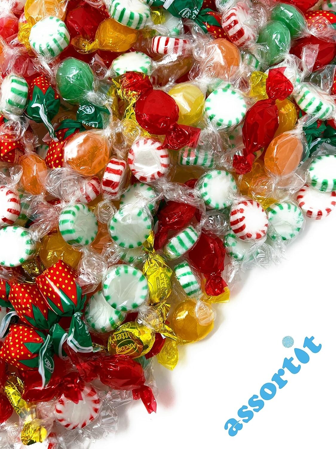 Flavorful Hard Candy Mix - 10 lbs Melting Hearts: Peppermint, Cinnamon & Fruits