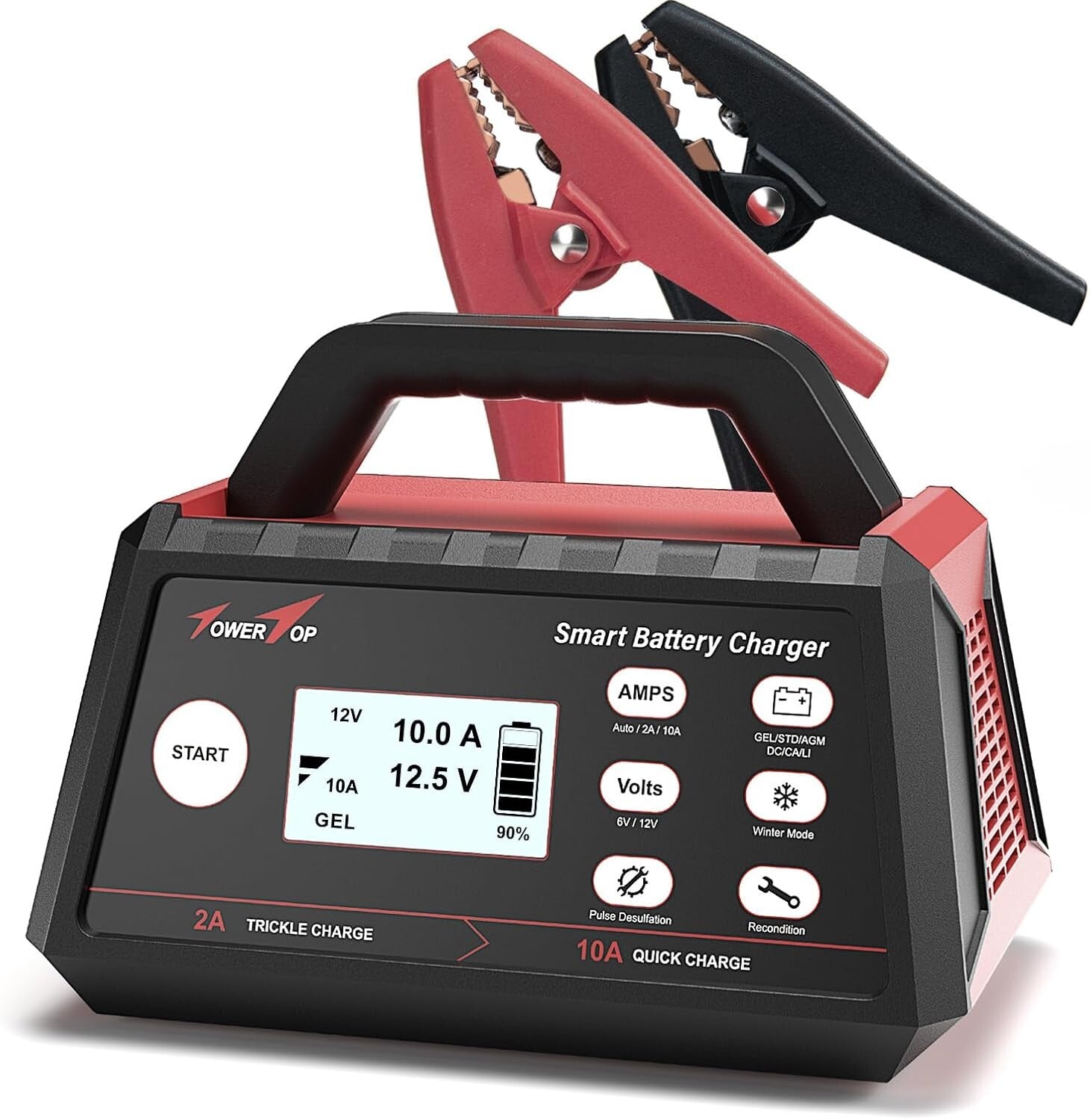 All-in-One Automatic Battery Charger with Repair Mode and Winter Functionality