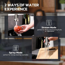 Load image into Gallery viewer, Dual Function Brushed Nickel Kitchen Faucet &amp; Soap Dispenser - Modern Style