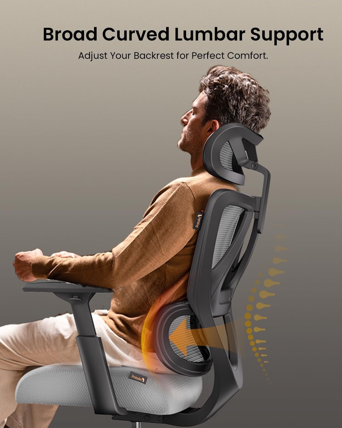 Ergonomic Big & Tall Mesh Office Chair with Adjustable Headrest & Lumbar Support