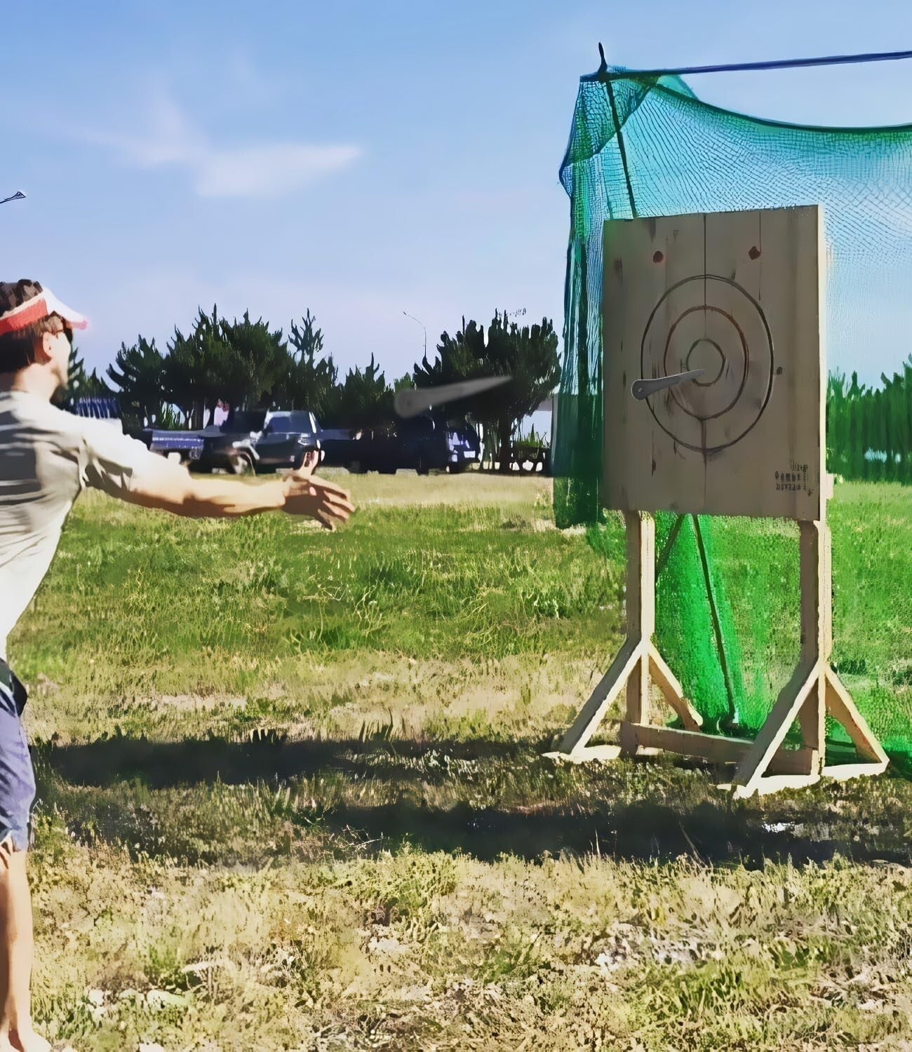 9.5-Inch High-Carbon Steel Throwing Spikes Set - 6 Pack with Nylon Sheaths