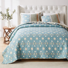 Load image into Gallery viewer, Oversized Thalia Quilted Bedding Set - Blue King/Cal King, Eco-Friendly