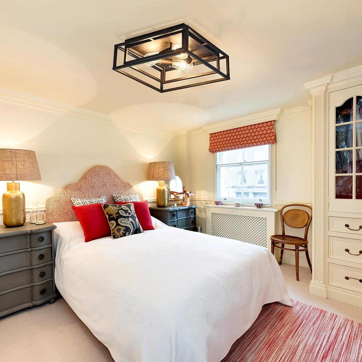 Sleek Modern Flush Mount 3-Light Ceiling Fixture for Dining & Living Spaces