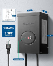 Load image into Gallery viewer, 120W Weatherproof Landscape Transformer with Timer and Built-in Photocell Sensor