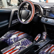 Load image into Gallery viewer, Universal Fit American Flag Camo Seat Covers with Steering Wheel and Accessories