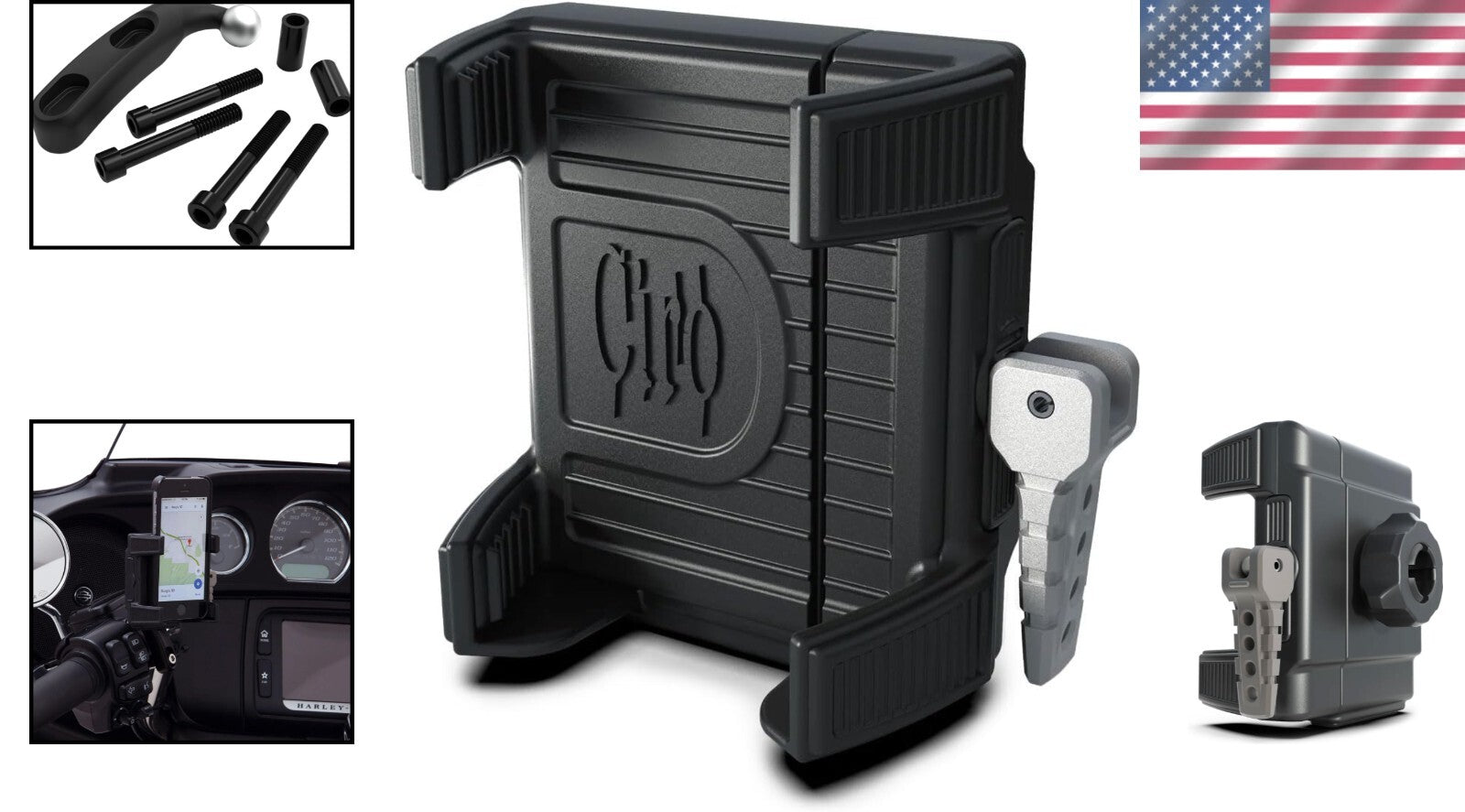 Effortless Motorcycle Phone Holder - Fits Most Devices with Flexible Angles