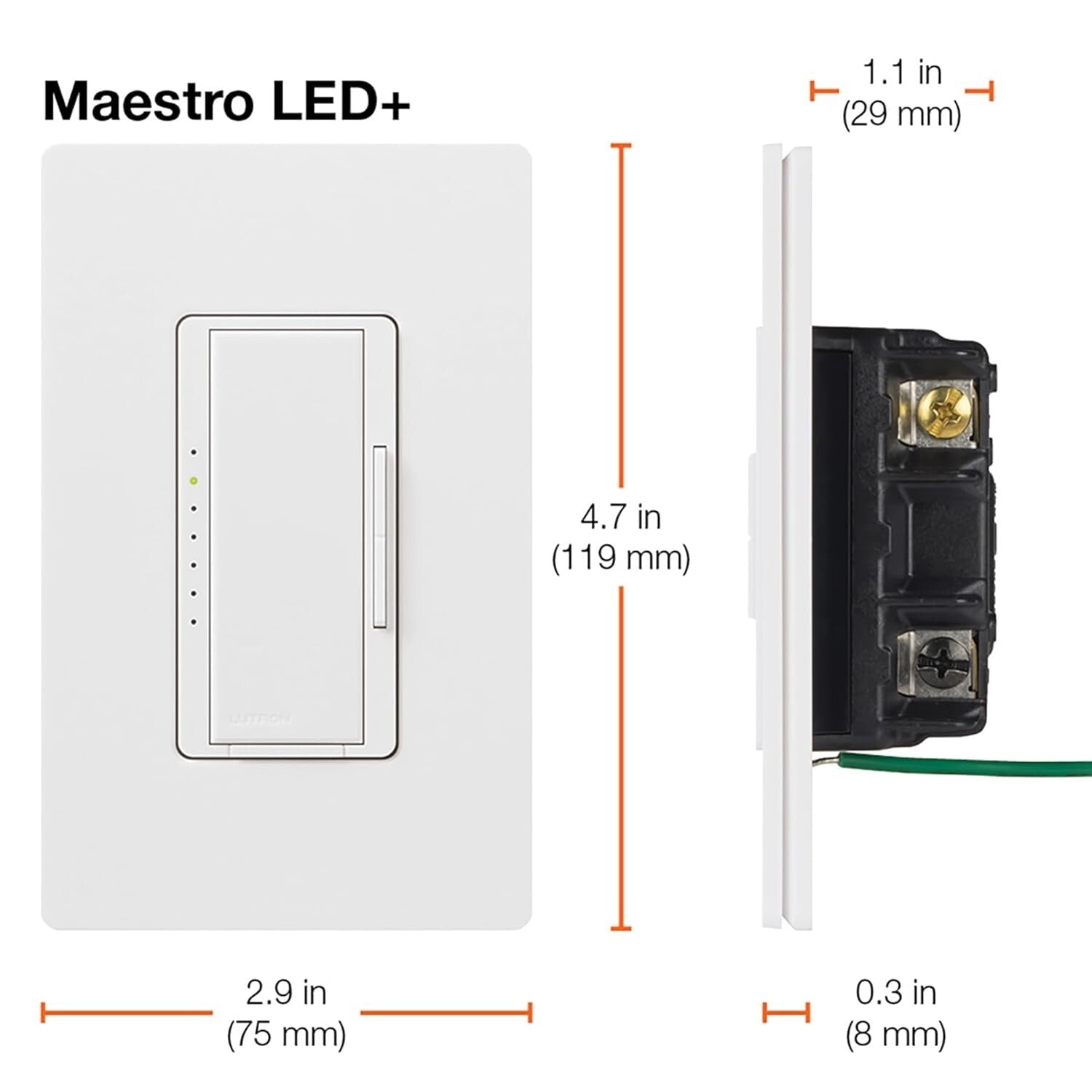 Elegant Maestro LED Dimmer Switch - Create Perfect Ambiance Anywhere, 3-Pack
