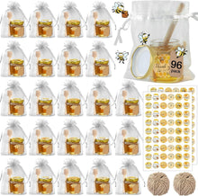Load image into Gallery viewer, Cute 96 Pack Glass Honey Jars with Accessories – Ideal for Weddings &amp; Birthdays