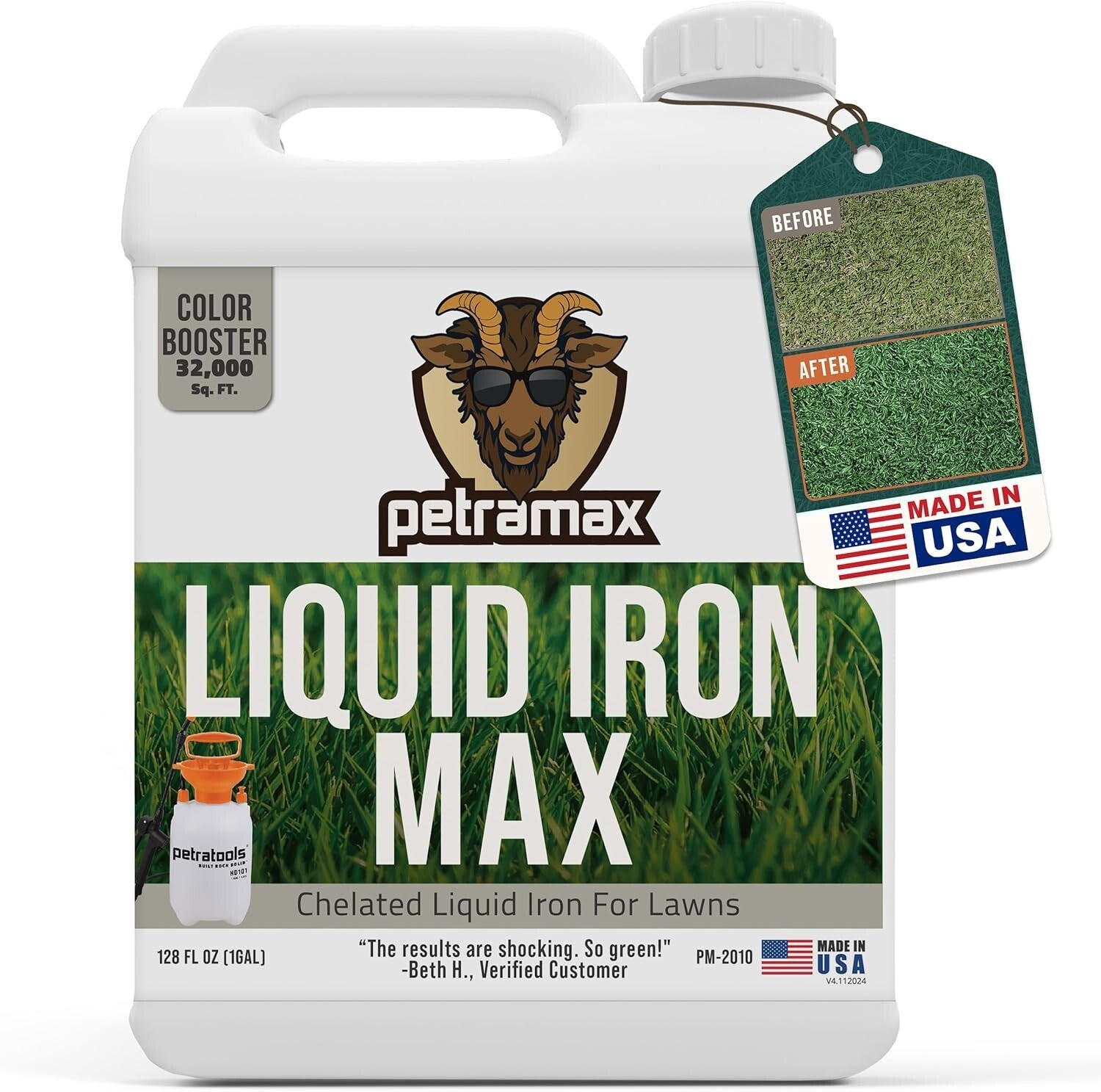Essential 1 Gal Liquid Iron Concentrate for Lawns, Shrubs & Trees - Fast Results