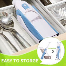 Load image into Gallery viewer, Light Blue Mandoline Slicer - Versatile Veggie Cutter with Safety Lock Mechanism