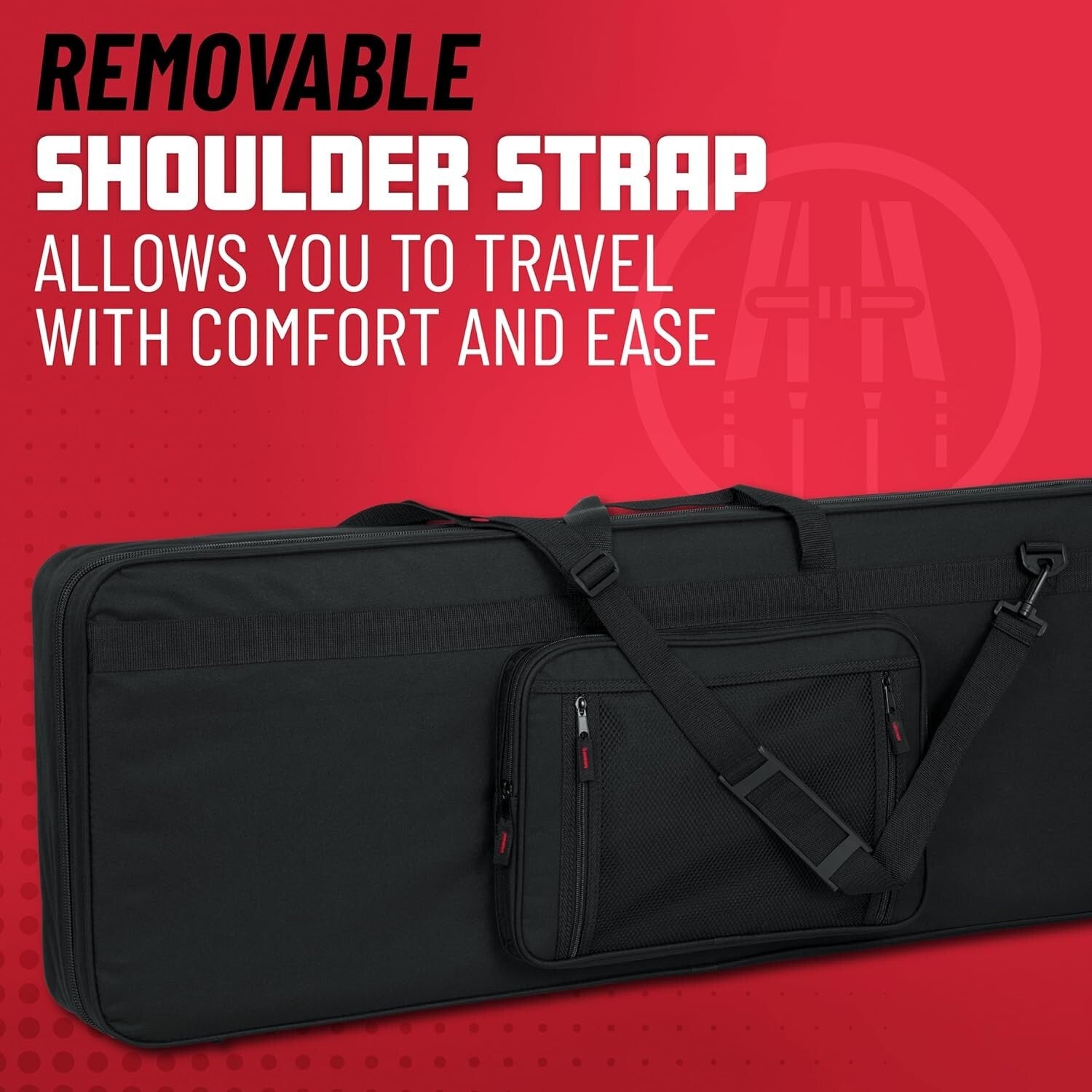 High-Durability Bass Guitar Case with Plush Lining - Fits Major Models 44x16 in