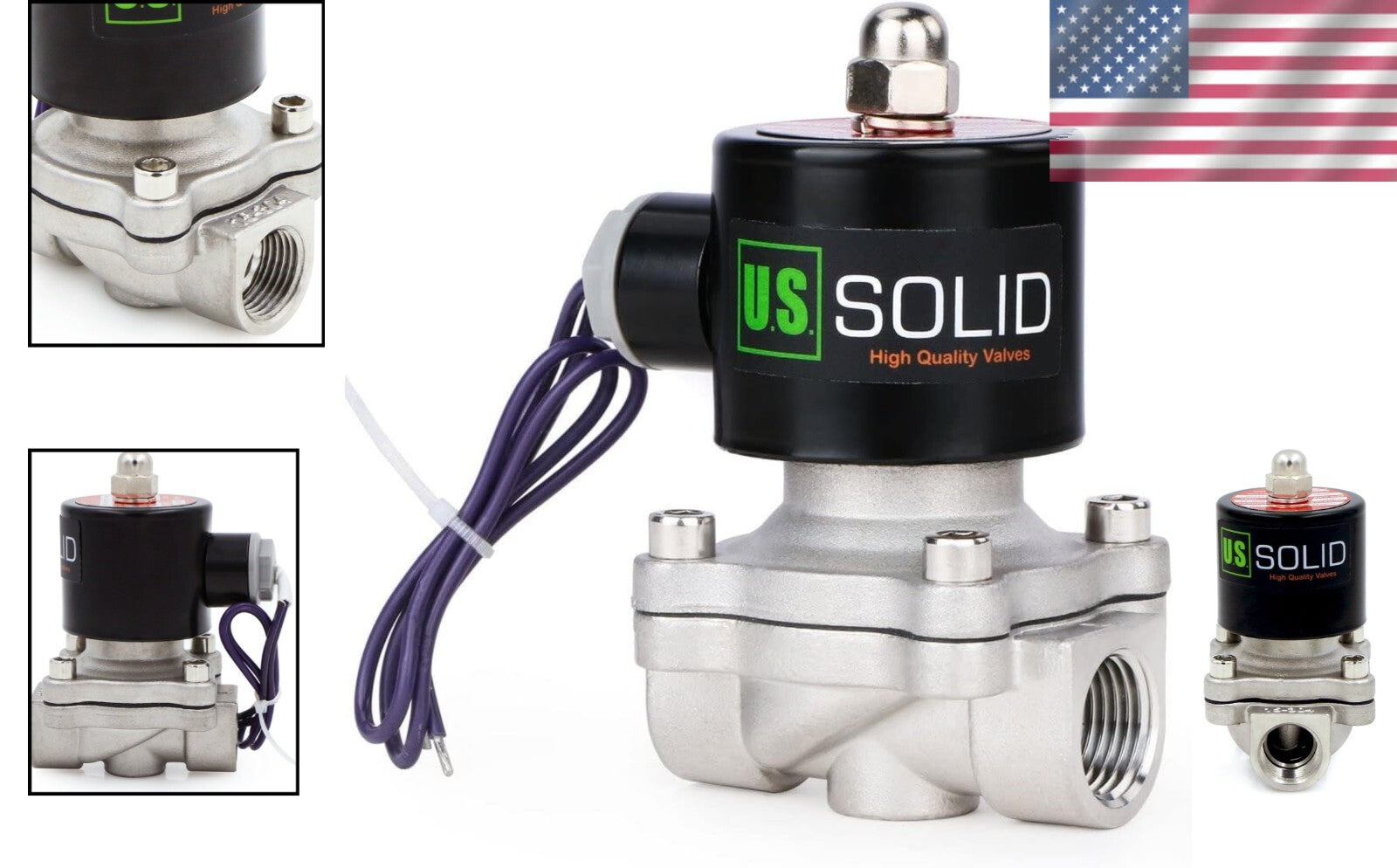 Compact 1/2" Stainless Steel 12V DC Solenoid Valve - Ideal for DIY Projects