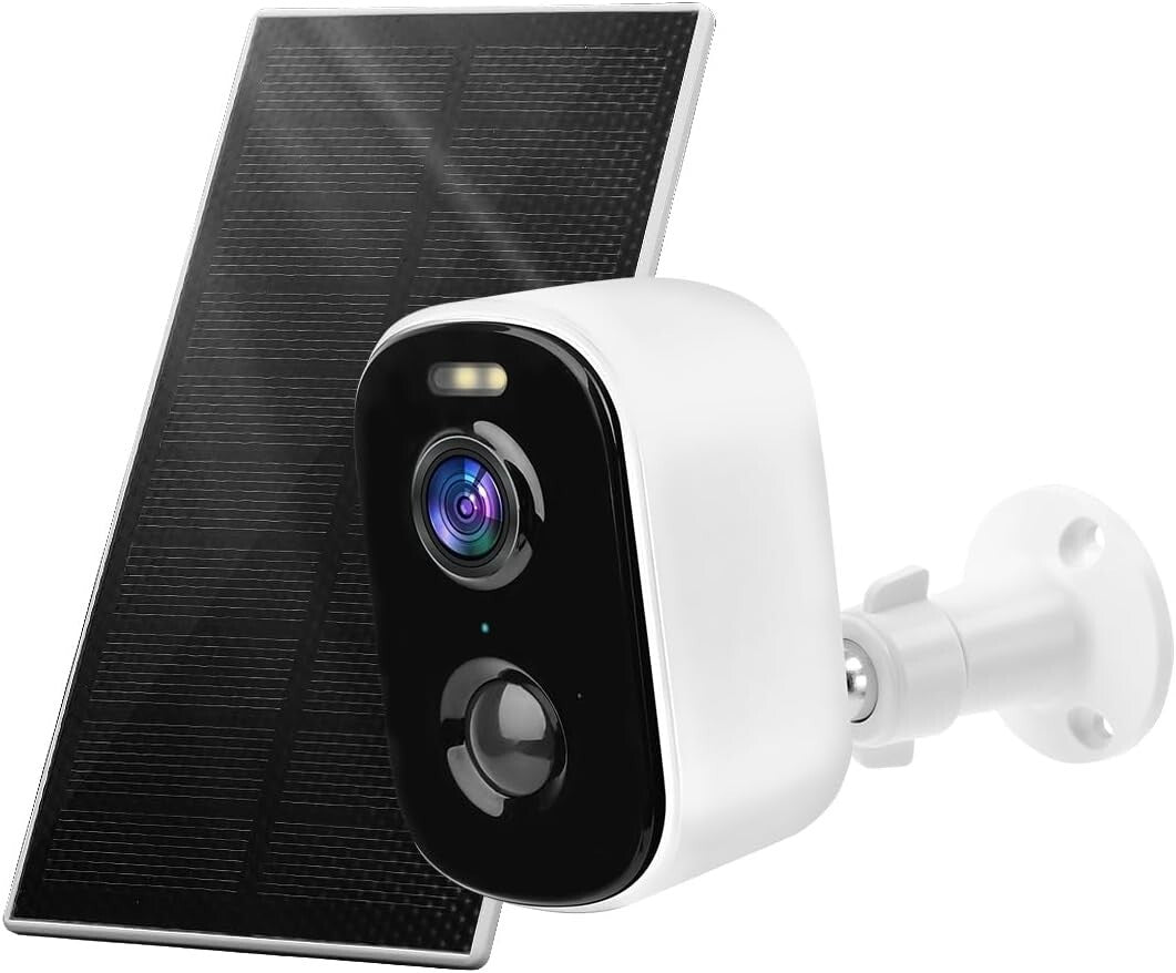 Wireless Outdoor Security Camera: 1080P Night Vision & AI Motion Alerts Included