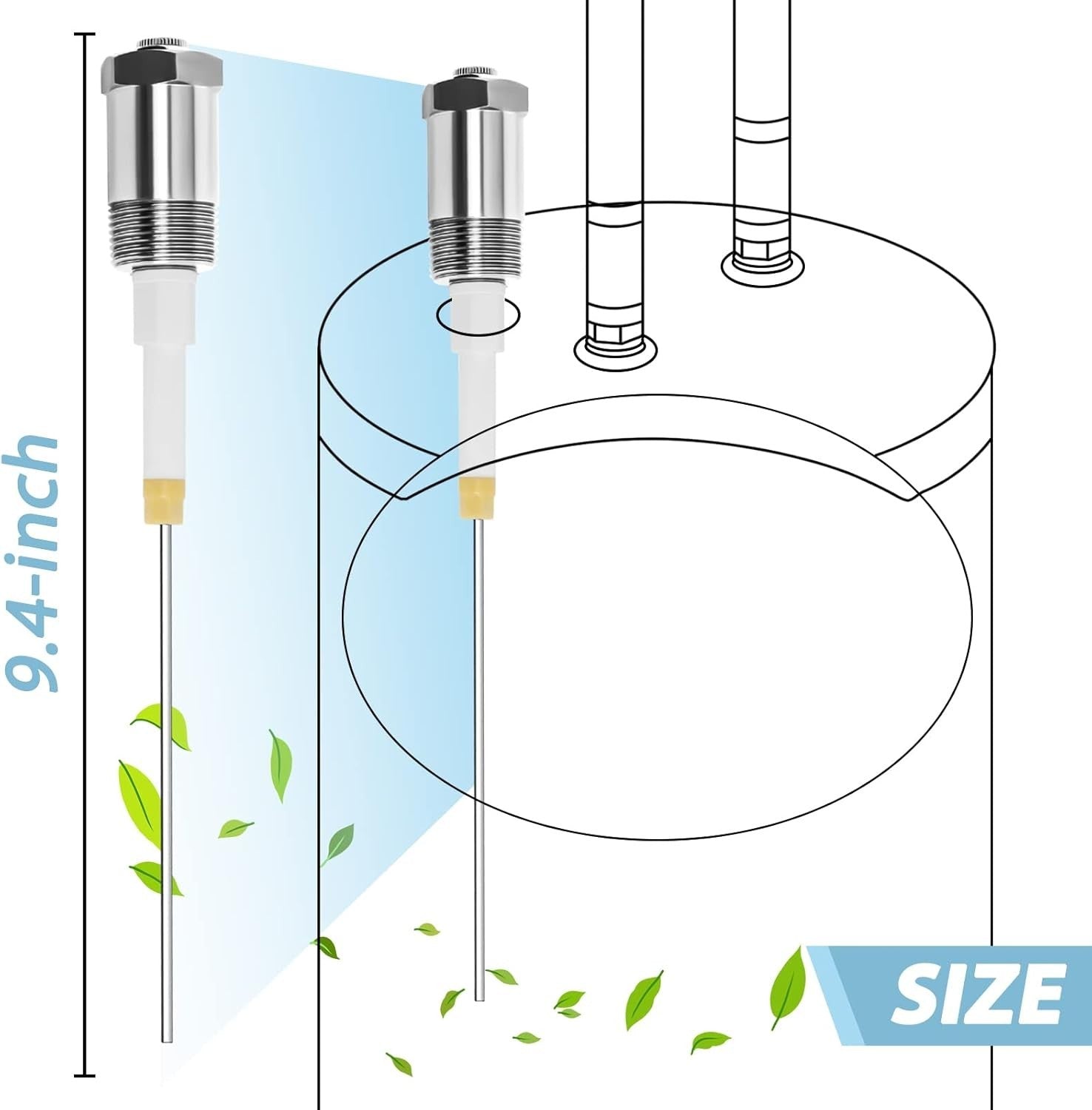 Corrosion-Resistant Electric Anode Rod for Enhanced Water Quality - 9.4 Inches