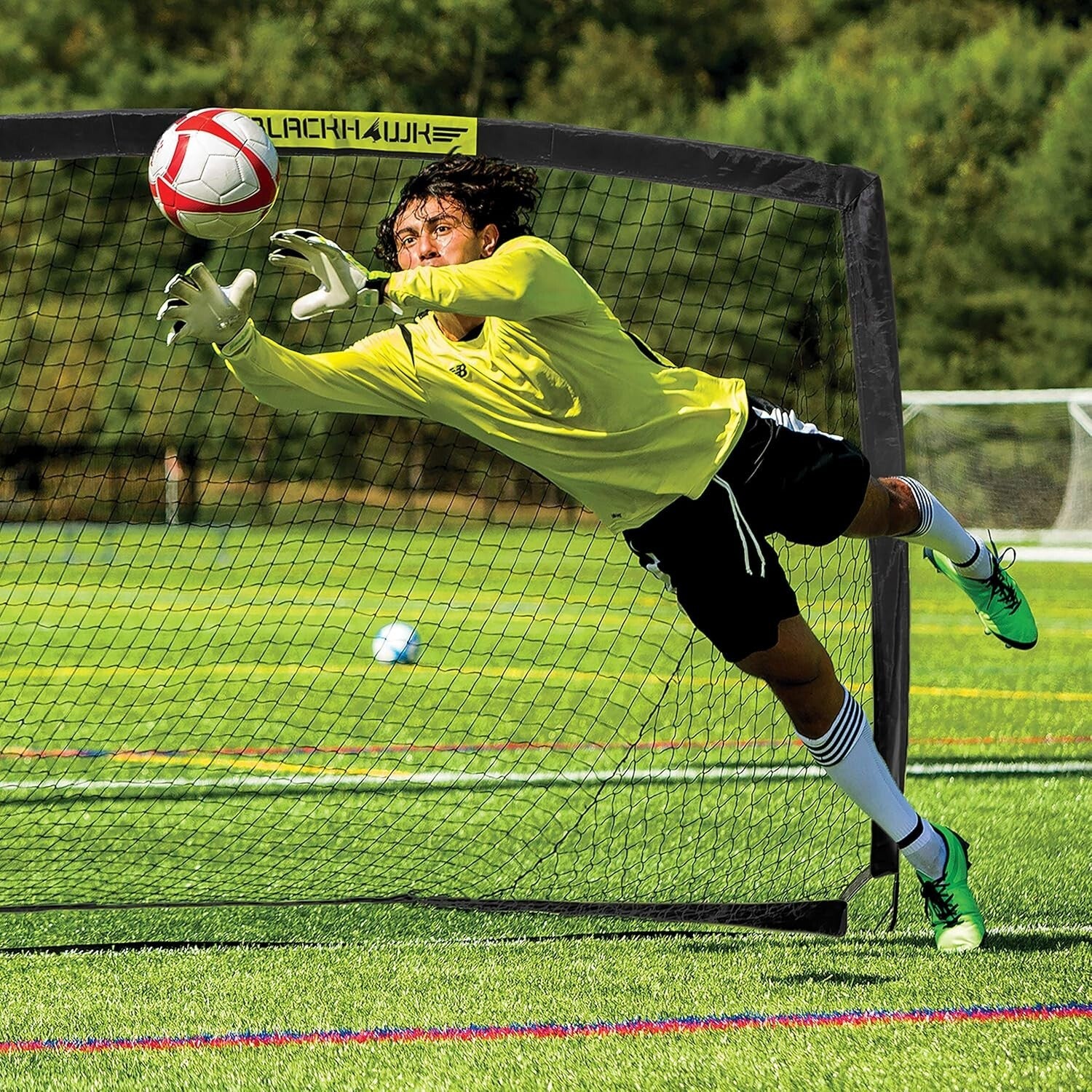 Blackhawk Lightweight 6' x 4' Soccer Goal - Perfect for Indoor and Outdoor Use