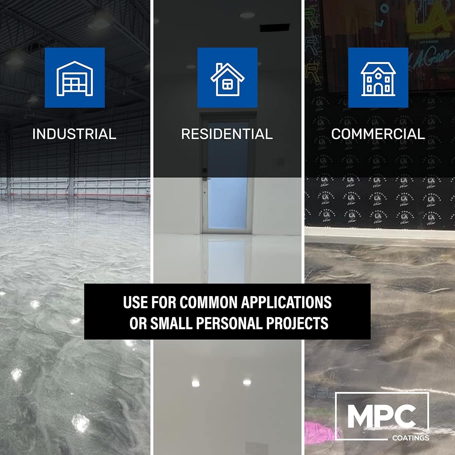 100% Solids Industrial-Grade Epoxy Floor Coating - Water Resistant 3 Gallons Kit