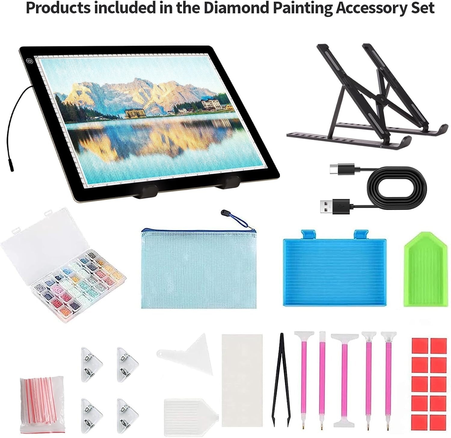 Multi-Functional A4 Dimmable Light Board for Crafting & Drawing - 0.2'' Thick