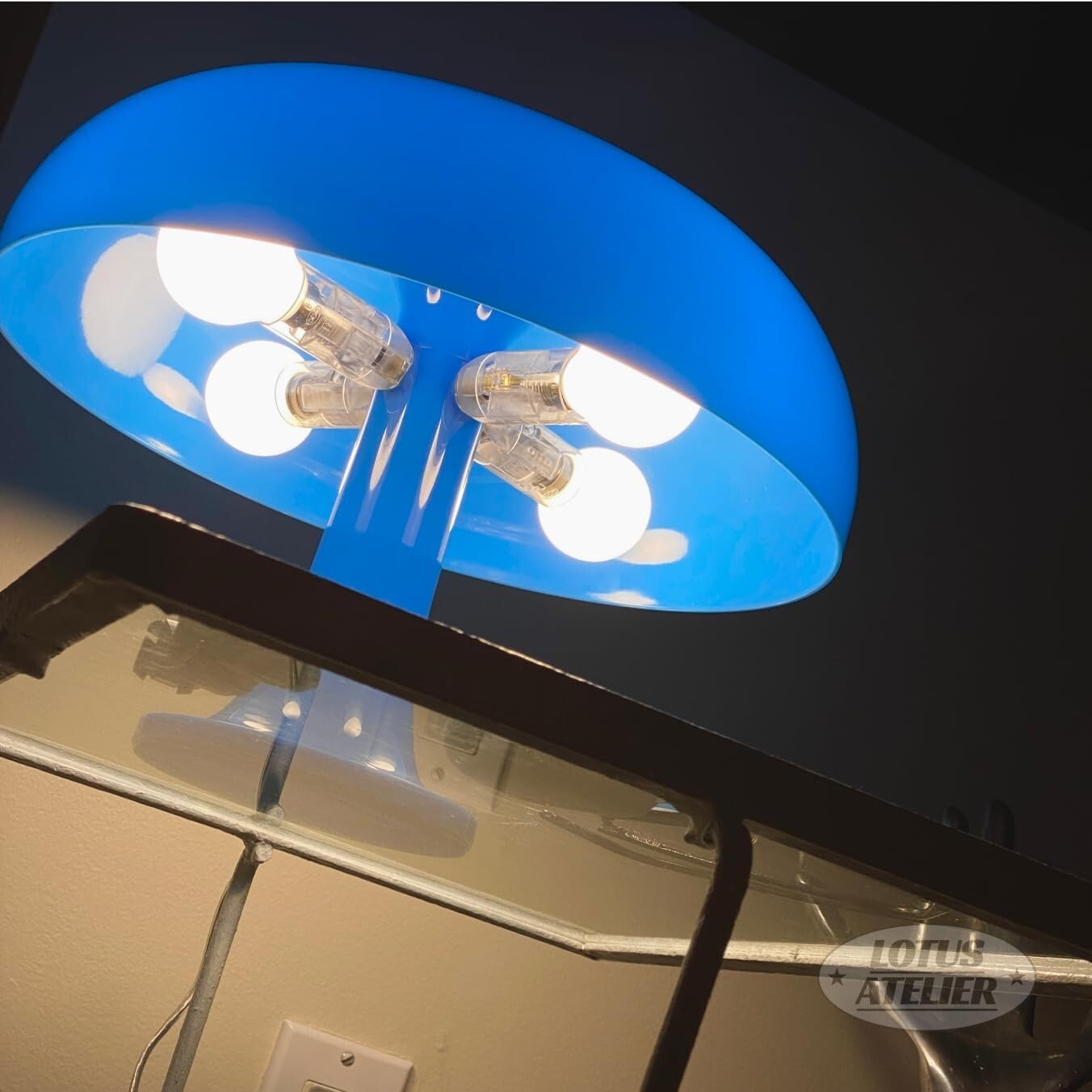 Blue Mushroom Lamp - Perfect for Aesthetic Bedrooms & Retro Living Rooms