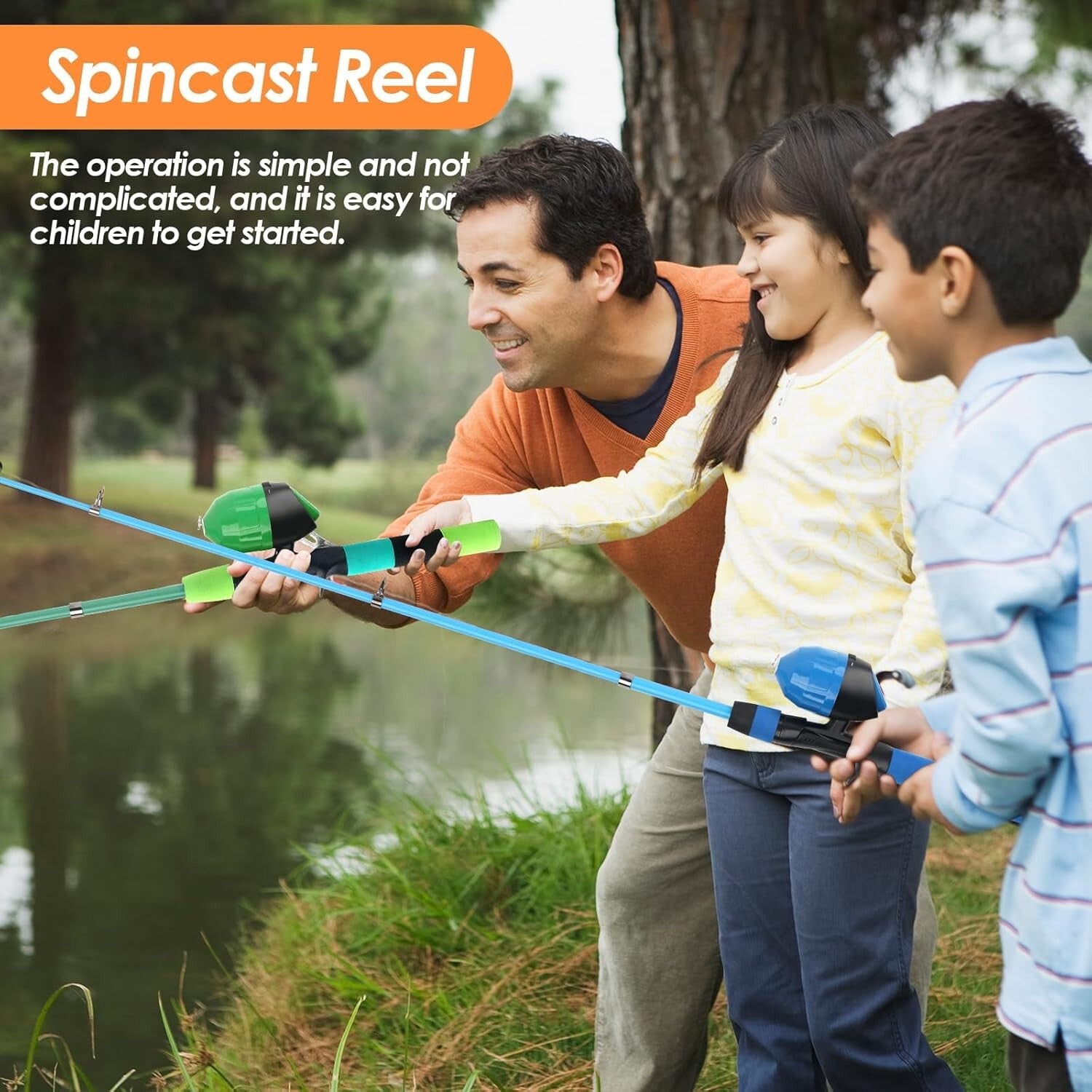 Lightweight 4.92FT Kids Fishing Rod Reel Combo with Accessories for Beginners