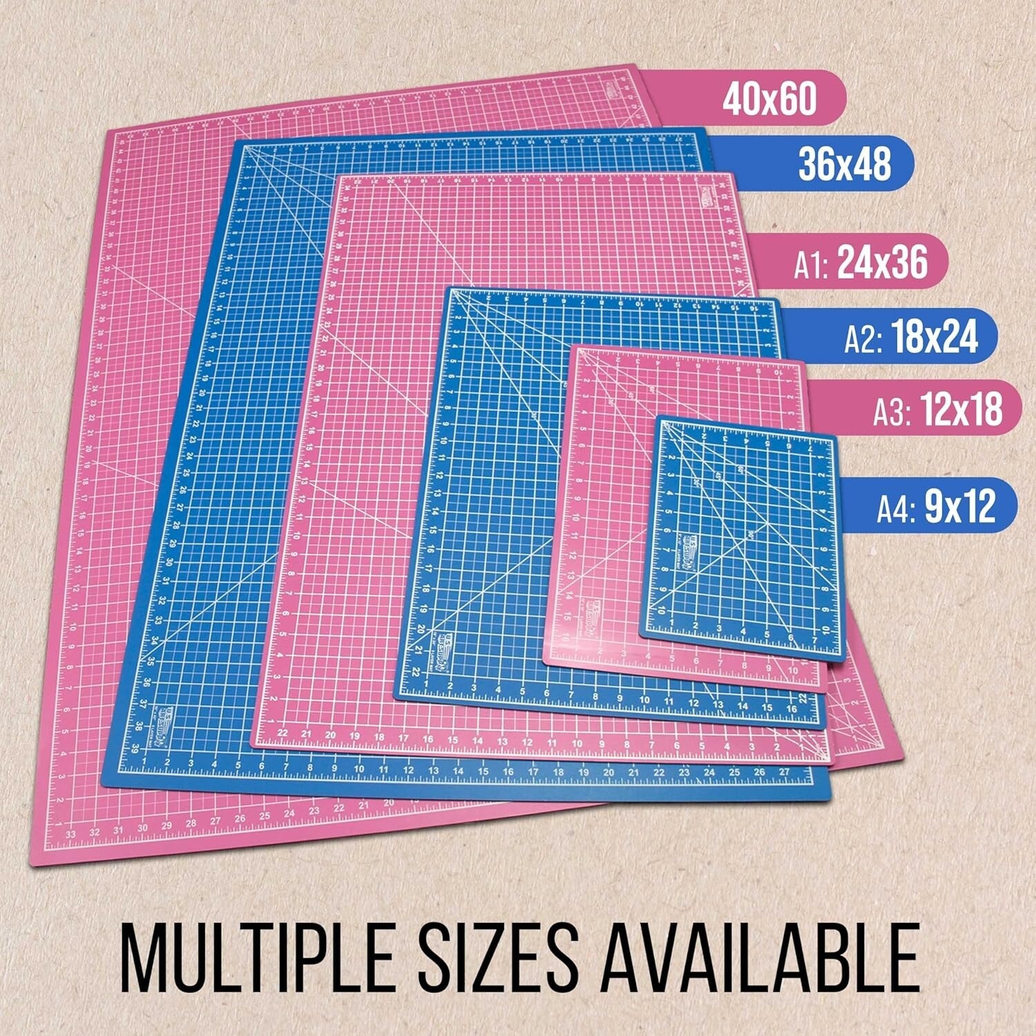 Durable Double-Sided Non-Slip 40" x 60" Mat for Sewing and Quilting Projects