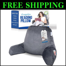 Load image into Gallery viewer, Breathable Backrest Pillow for Bed with Pockets - Perfect for Reading &amp; Resting