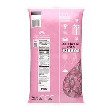 Load image into Gallery viewer, Individually Wrapped KISSES Milk Chocolate Candy in Elegant Pink Foils - 60 oz