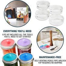 Load image into Gallery viewer, Complete Mason Jar Fermentation Kit - 9-Piece Pickle, Sauerkraut &amp; Kimchi Set