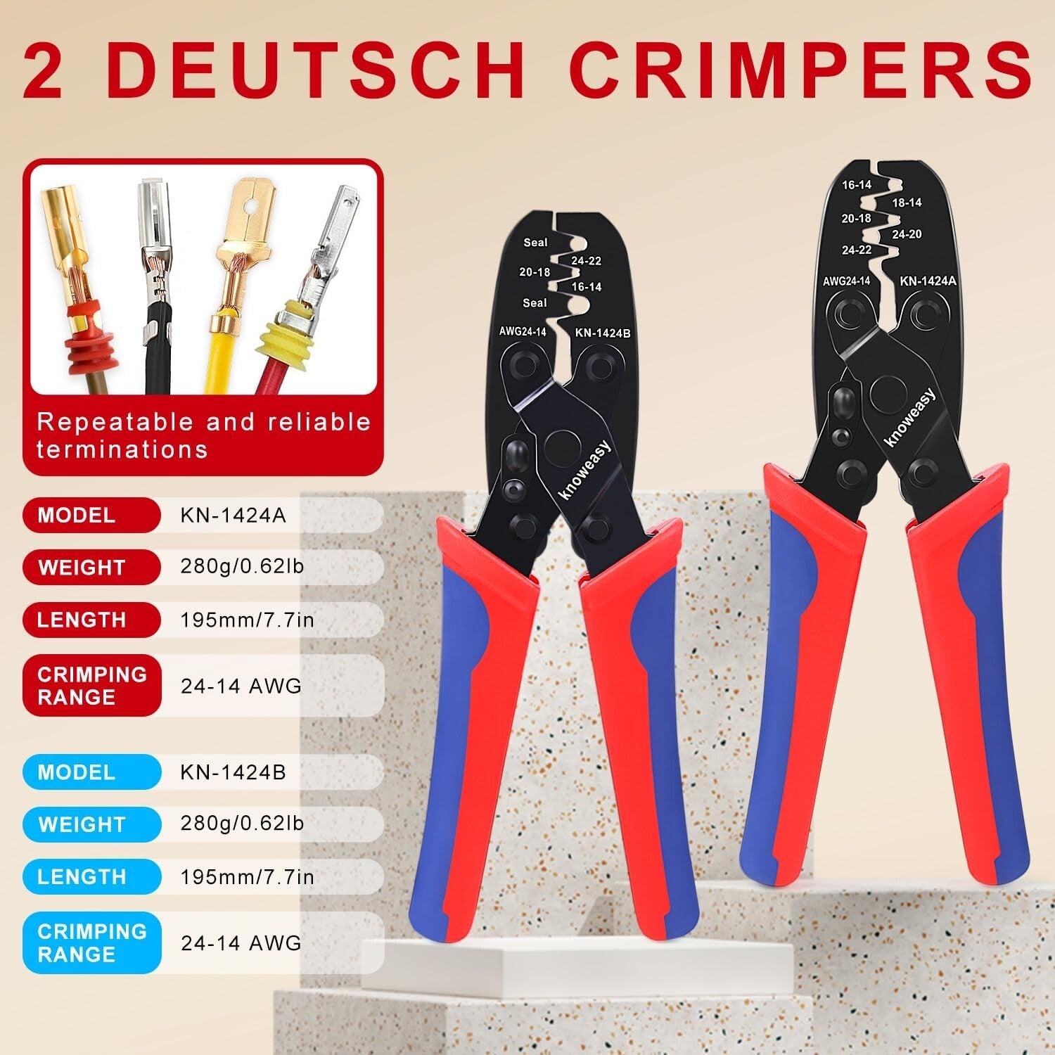 12PC Deutsch Crimping Tool Set - Efficient Automotive Wiring & Extraction Tools