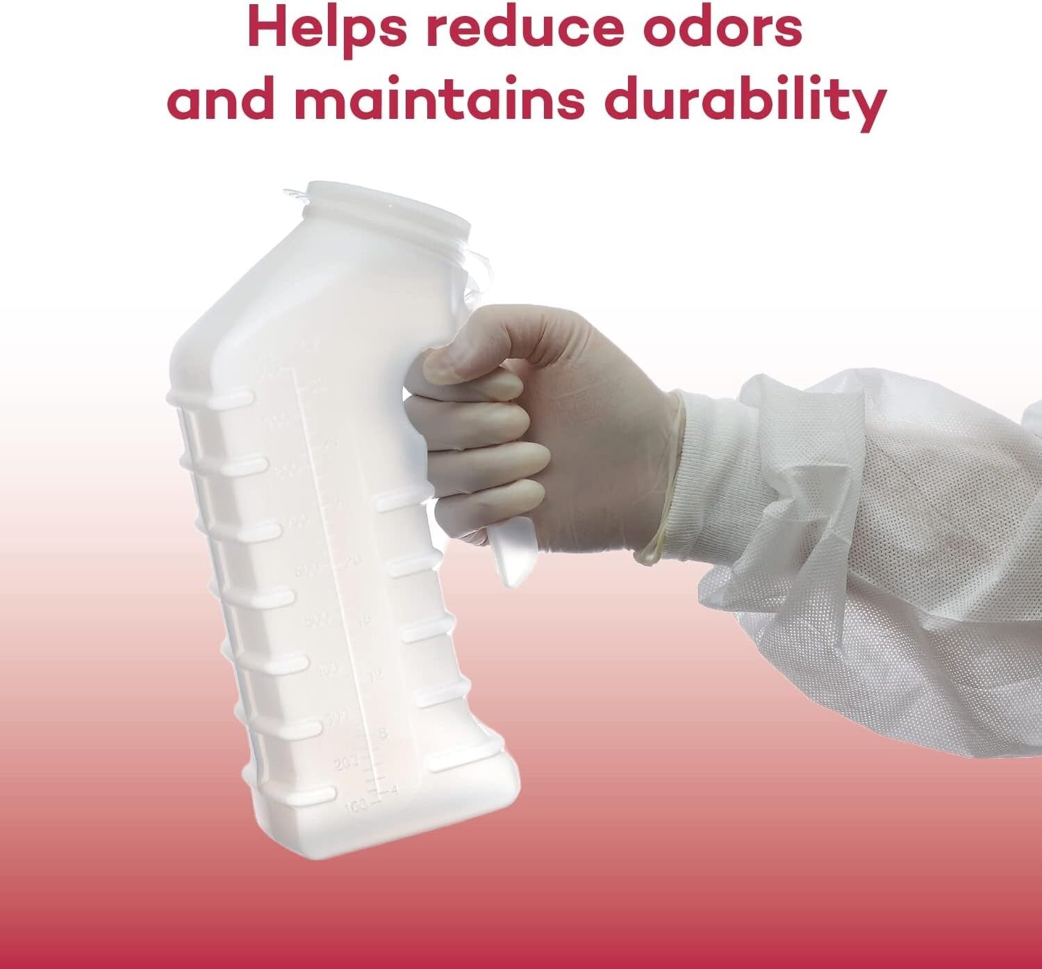 Translucent Portable Male Urinal with Graduated Scale – Easy Handling, 48 Count