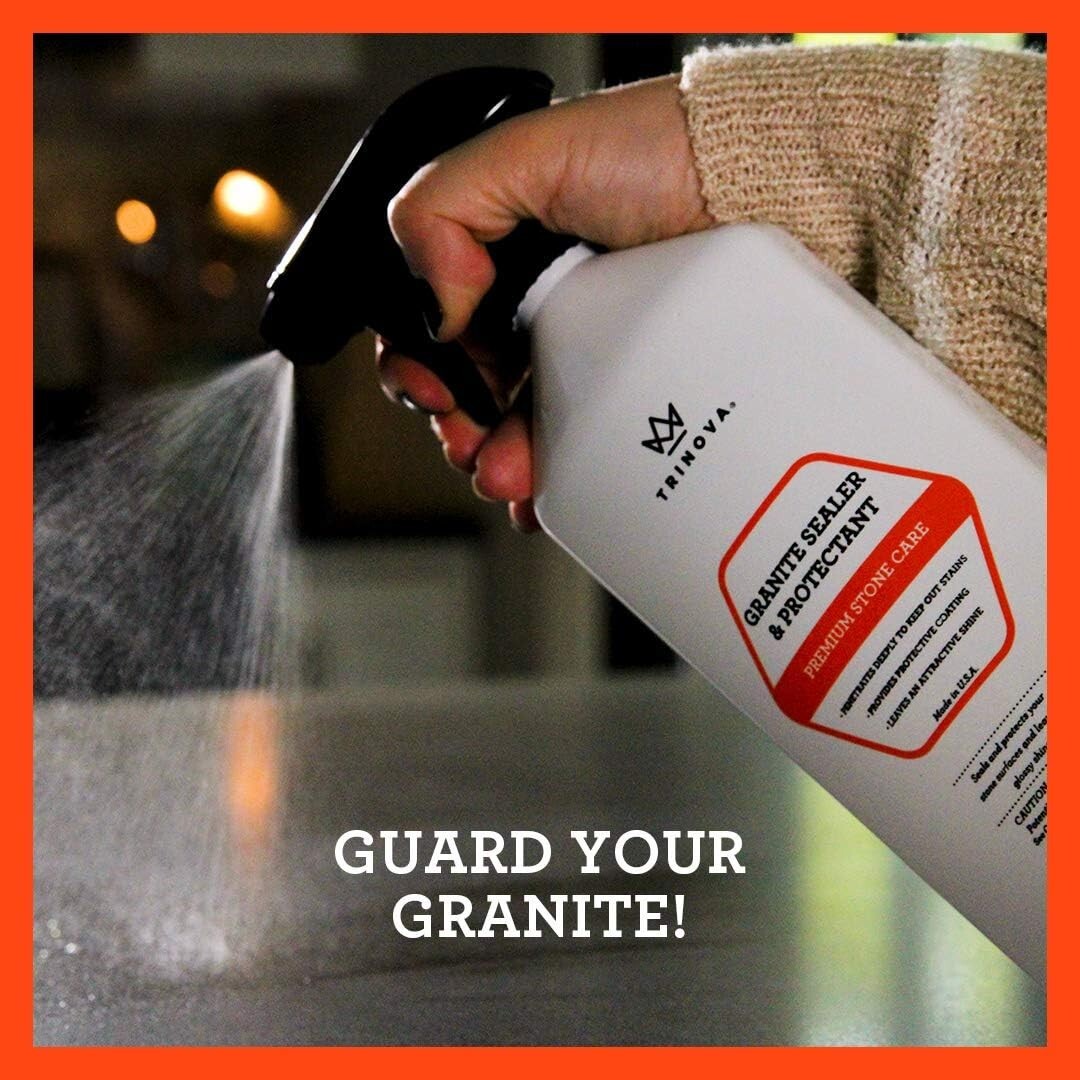Advanced Stain-Proof Granite Sealer & Polish - 128 fl oz for Durable Stone Care