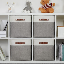 Load image into Gallery viewer, Elegant 13-Inch Foldable Linen Storage Cubes - 4 Pack for Stylish Organization