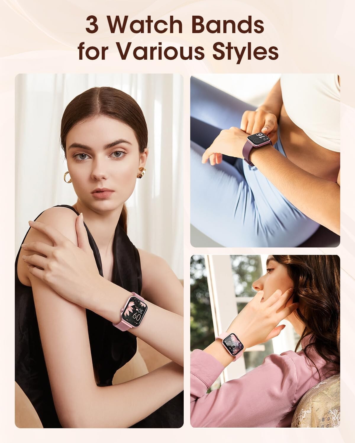 Elegant 1.85'' Smart Watch for Women - Health & Fitness Tracker with 100+ Modes
