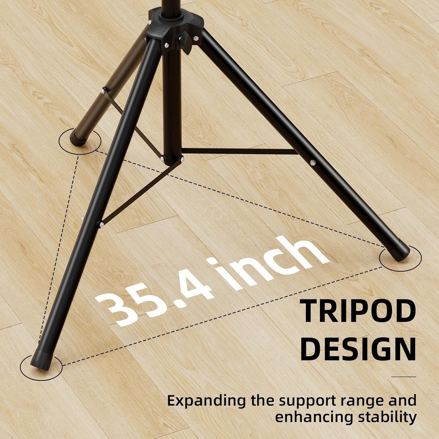 Foldable Speaker Tripod Stands - Adjustable Height for PA and Studio Monitors