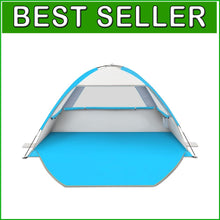 Load image into Gallery viewer, Water-Repellent Beach canopies with Mesh Windows – 3-Person Shade Solution