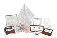 Load image into Gallery viewer, Rosewood Baby Memory Set with Engraved Silver Birth Certificate Holder &amp; Boxes
