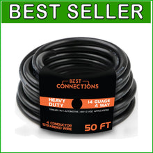 Load image into Gallery viewer, Durable 14 Gauge 4 Way Trailer Wiring - 50ft Multi-Strand Weatherproof Cable