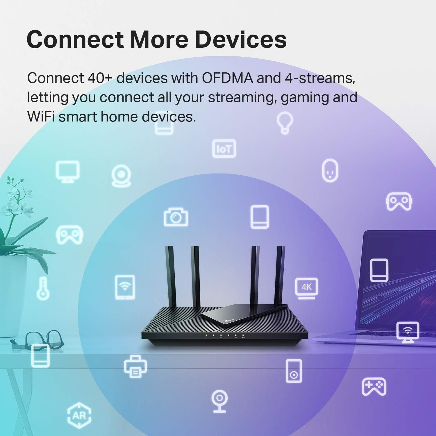 Dual-Band AX1800 WiFi 6 Router – Smooth Streaming & Secure Parental Controls