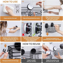 Load image into Gallery viewer, Fast-Drain 22lb Capacity Shower Caddy - Rustproof Suction Cup Storage Solution